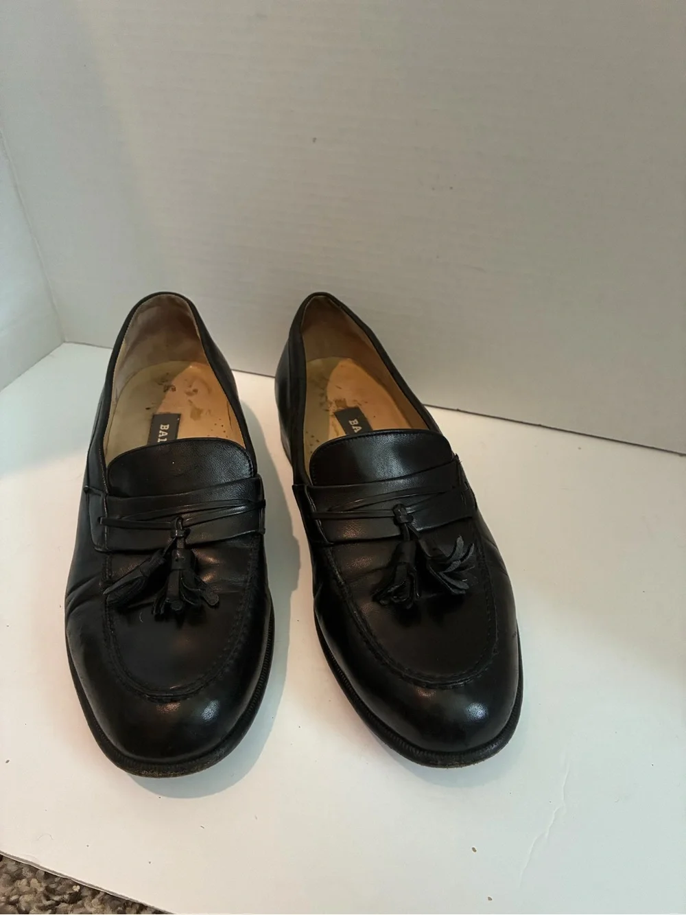 Bally Black Leather Tassel Penny Loafers - Men